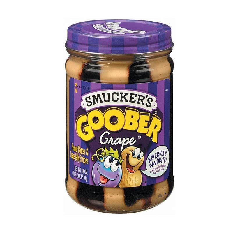 Chocolate Spreads, Peanut Butter & Jelly - Smucker's Goober Peanut Butter & Grape Jelly Stripes