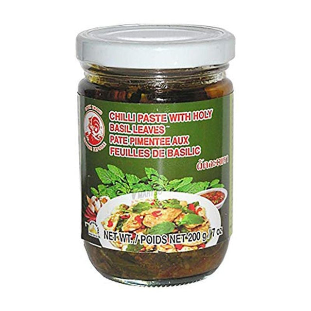 Cock Brand Chilli Paste with Holy Basil Leaves - hot sauce market & more