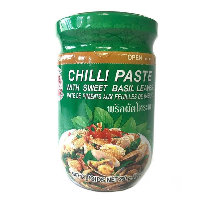 Cock Brand Chilli Paste with Sweet Basil Leaves - hot sauce market & more