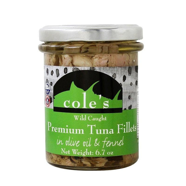 Cole's Wild Caught Premium Tuna Fillets in Olive Oil & Fennel - hot sauce market & more