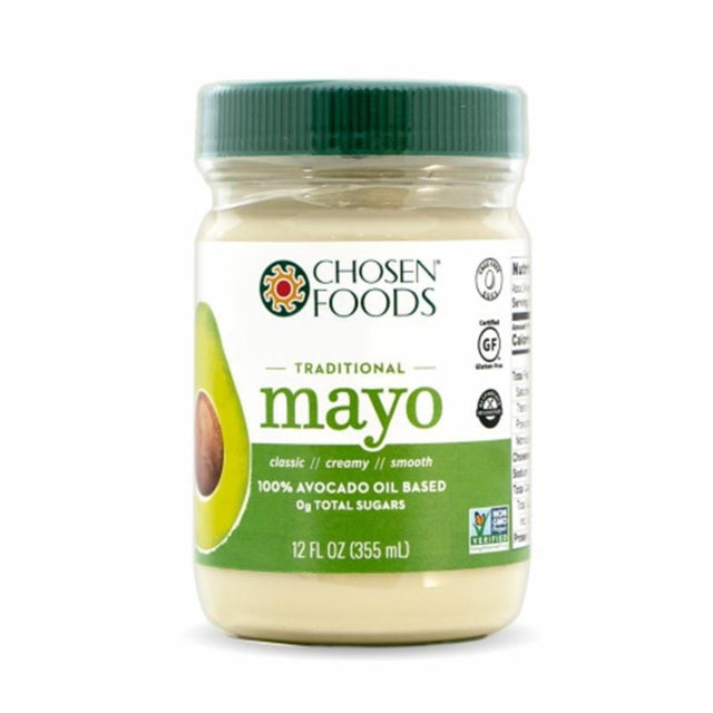 Dipping Sauce, Ketchup, Mayonnaise, Salad Dressing & Salsa - Chosen Food Traditional Keto Mayo 100% Avocado Oil Based