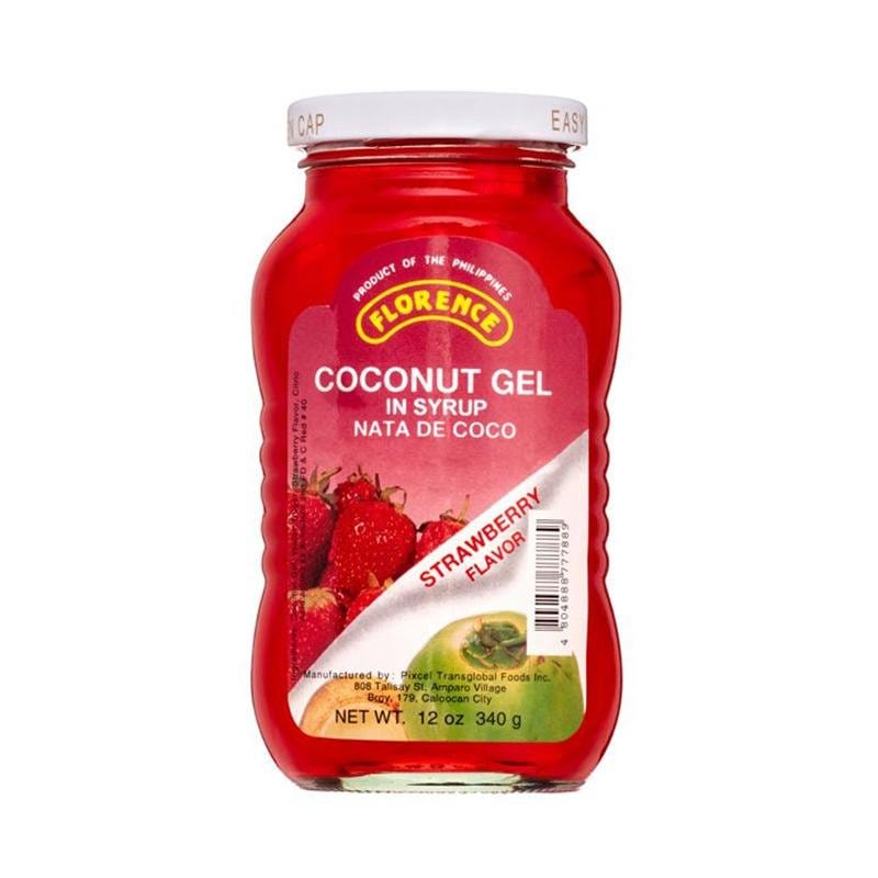 Florence Coconut Gel in Syrup Strawberry Flavor - hot sauce market & more