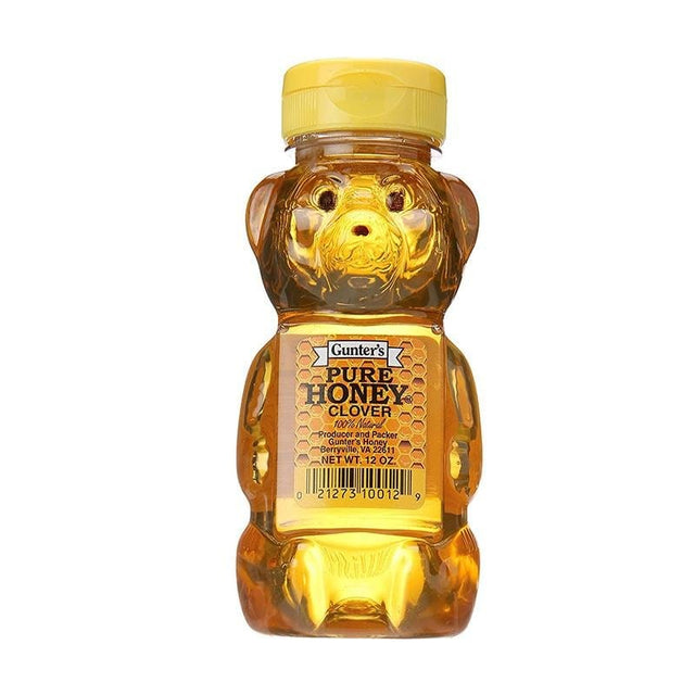 Honey, Syrups, Molasses & Nectars - Gunter's Pure Honey Clover Bear