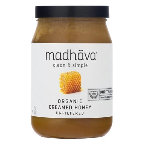 Honey, Syrups, Molasses & Nectars - Madhava Organic Creamed Honey Unfiltered