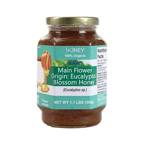 Honey, Syrups, Molasses & Nectars - Novo Mel Rain Forest Raw Organic Honey Eucalyptus
