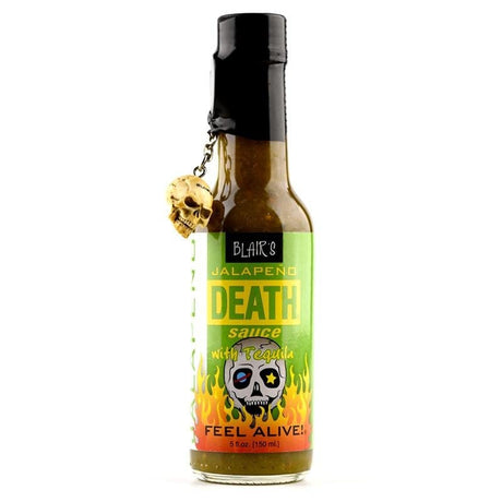 Hot Sauce - Blair's Jalapeño Death Sauce With Tequila And With Skull Key Chain