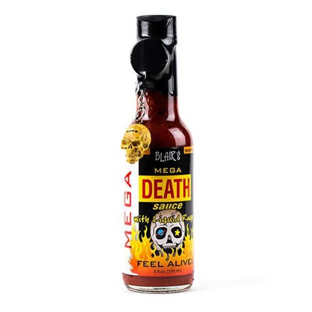 Hot Sauce - Blair's Mega Death Sauce With Liquid Fury And With Skull Key Chain