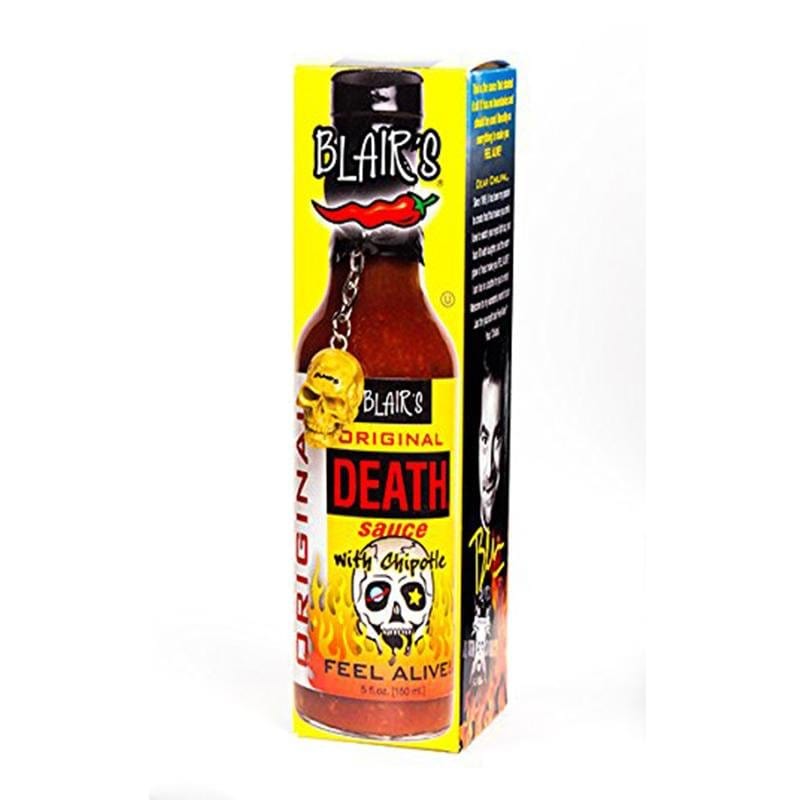 Hot Sauce - Blair's Original Death Sauce With Chipotle And With Skull Key Chain