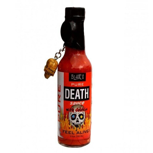 Hot Sauce - Blair's Pure Death With Jolokia And With Skull Key Chain