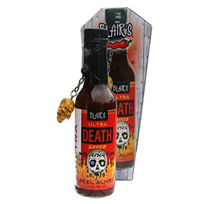 Hot Sauce - Blair's Ultra Death Sauce With Jersey Fury And With Skull Key Chain
