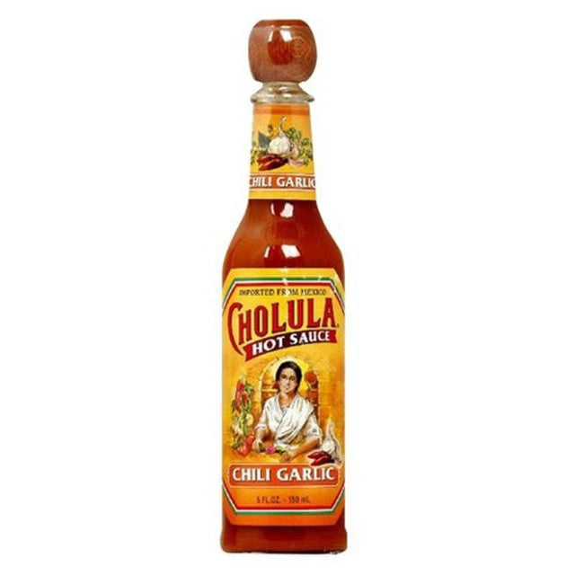 Hot Sauce - Cholula Chili Garlic Hot Sauce With The Wooden Stopper Top