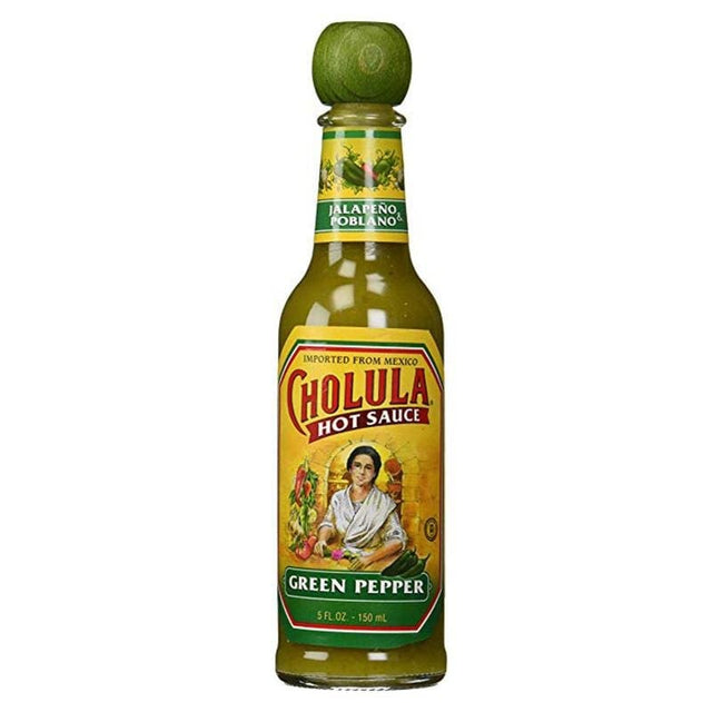 Hot Sauce - Cholula Green Pepper Hot Sauce With The Wooden Stopper Top