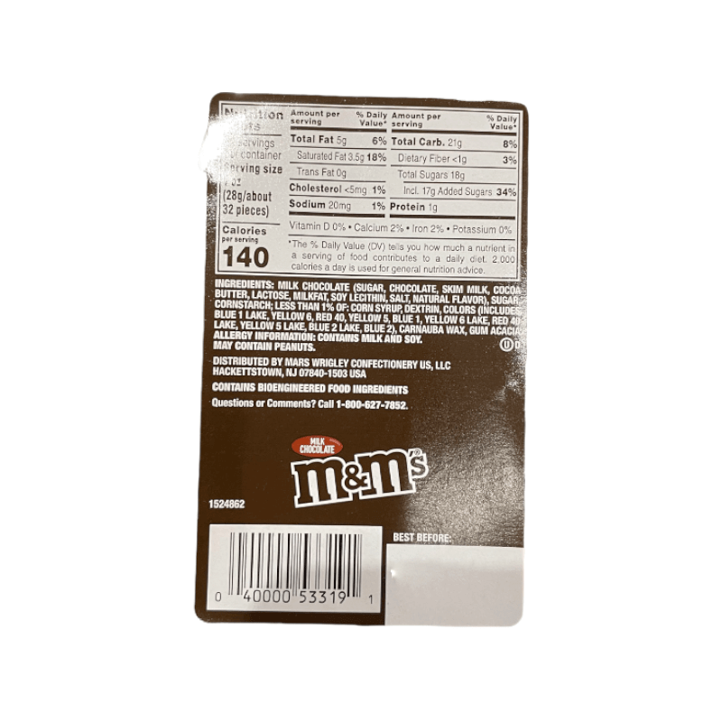 M&M's Chocolate Candies, Milk Chocolate - 62.0 oz