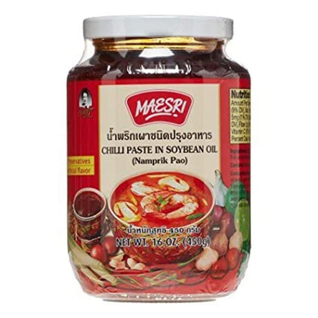 Maesri Chilli Paste in Soybean Oil (Nam Prik Pao) - hot sauce market & more