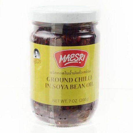 Marinades, Curry Paste, Sauce & Condiments - Maesri Ground Chilli In Soy Bean Oil