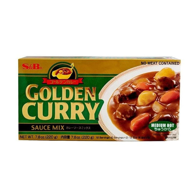 Marinades, Curry Paste, Sauce & Condiments - S&B Golden Curry Japanese Curry Mix Medium Hot
