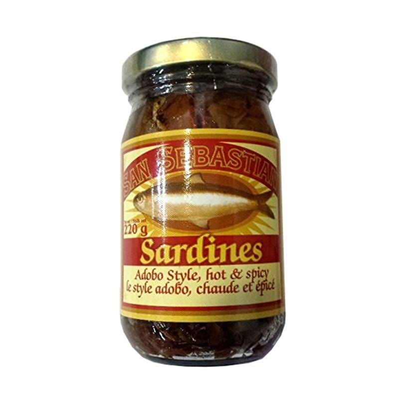 San Sebastian Sardines Adobo Style, Hot & Spicy - hot sauce market & more