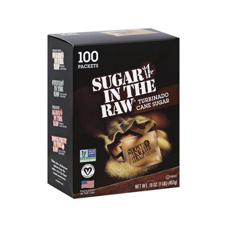 Sugar & Sweeteners - Sugar In The Raw Turbinado Cane Sugar 100 Packets