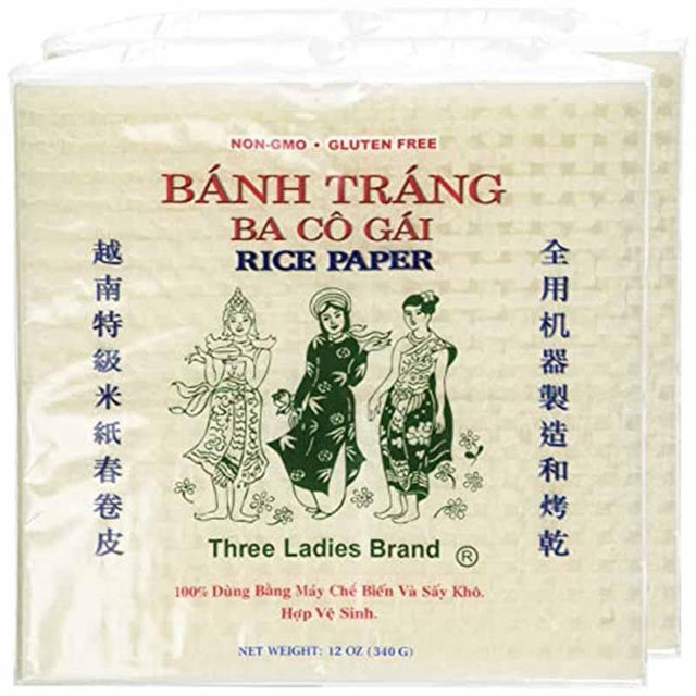 Three Ladies Brand Rice Paper (Square Type) - hot sauce market & more