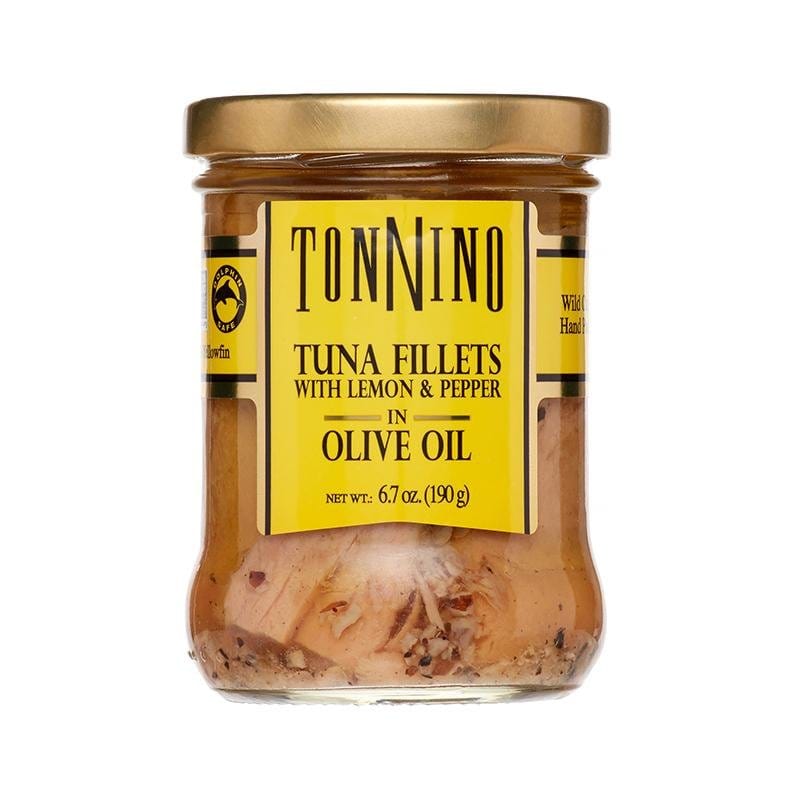 Tonnino Tuna Fillets with Lemon & Peppers in Olive Oil - hot sauce market & more